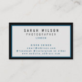 ミニマモダンル海軍ブラック名刺 名刺 (裏面)