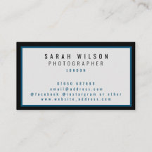 ミニマモダンル海軍ブラック名刺