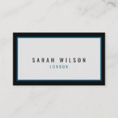 ミニマモダンル海軍ブラック名刺 名刺 (正面)