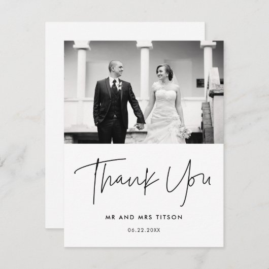 ミニマモダンル結婚主義の写真 サンキューカード (正面/裏面)