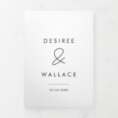 ミニマモダンル結婚主義の写真 三つ折り招待状 (カバー)