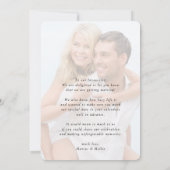 ミニマモダンル結婚婚約書道 招待状 (裏面)