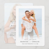 ミニマモダンル結婚婚約書道 招待状 (正面/裏面)