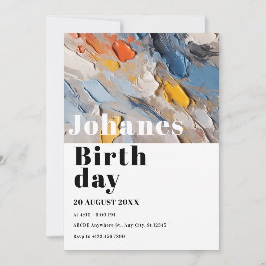 ミニマモダンル芸術的 招待状 (正面)