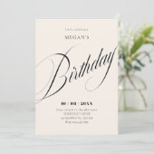 ミニマモダンル誕生日 招待状 (スタンド正面)
