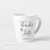 ミニマモダン感謝していリストAラテ白黒 カフェラテマグ (右アングル)