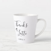 ミニマモダン感謝していリストAラテ白黒 カフェラテマグ (右)