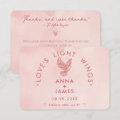 ミニマモダン結婚リストのロエレガントミオとジュリエット サンキューカード (正面/裏面)