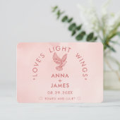 ミニマモダン結婚リストのロエレガントミオとジュリエット サンキューカード (スタンド正面)