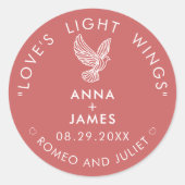 ミニマモダン結婚リストのロエレガントミオとジュリエット ラウンドシール (正面)