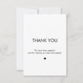 ミニマモダン結婚リストエレガント サンキューカード (正面)