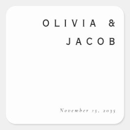 ミニマモダン結婚リスト スクエアシール