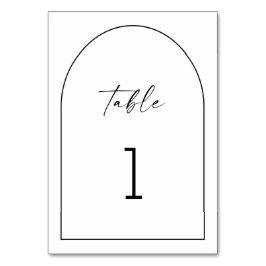 ミニマモダン結婚リスト | 白黒アーチ テーブルナンバー