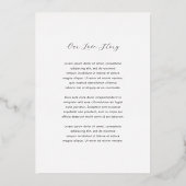 ミニマモダン結婚リスト 箔招待状 (裏面)