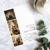 ミニマモダン結婚リスト | 3枚のフォトクリーン 招待状