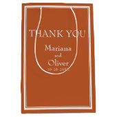 ミニマモダン縁どリスト・テラコッタ ミディアムペーパーバッグ (正面)