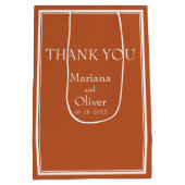 ミニマモダン縁どリスト・テラコッタ ミディアムペーパーバッグ (裏面)