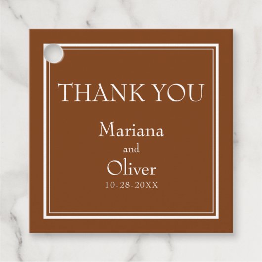 ミニマモダン縁どリスト・ブラウン フェイバータグ (正面)