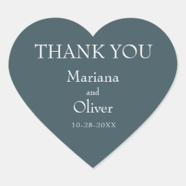 ミニマモダン縁どルブルー結婚ズ ハートシール