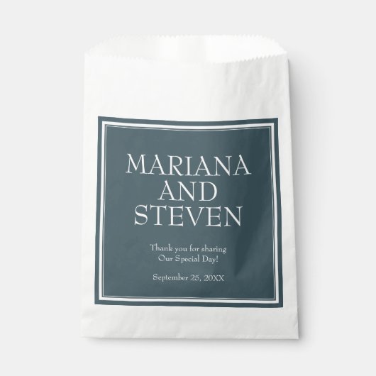 ミニマモダン縁どルブルー結婚ズ フェイバーバッグ (正面)