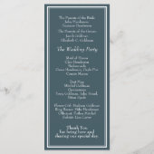 ミニマモダン縁どルブルー結婚ズ プログラム (裏面)