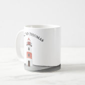 ミニマモダン航海のラリストの灯台 コーヒーマグカップ (正面左)