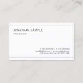 ミニマモダン芸術的リストプロフェッショナルシンプル 名刺 (裏面)