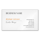 ミニマユニークモダンプロフェッショナルシック マグネット名刺 (正面)