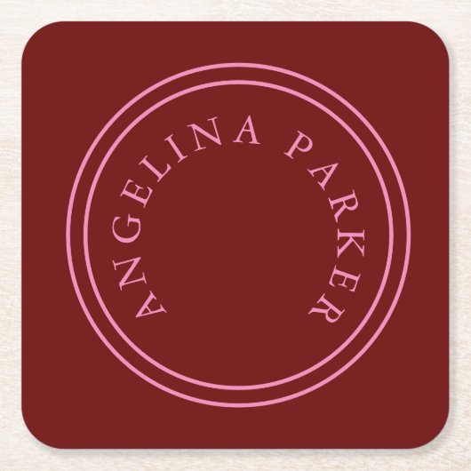 ミニマユニークモダンリスト平野 スクエアペーパーコースター (正面)