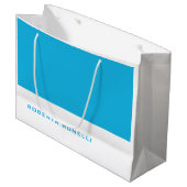 ミニマユニークモダンリスト青白 ラージペーパーバッグ (正面アングル)