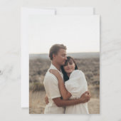 ミニマユニークリストダークティール(緑がかった色)グリーンフォト結婚ズ セーブザデート (裏面)