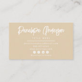 ミニマユニークリストニュートラルボホシックモダントレンディー 名刺 (裏面)