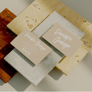 ミニマユニークリストニュートラルボホシックモダントレンディー 名刺