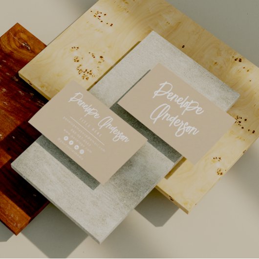 ミニマユニークリストニュートラルボホシックモダントレンディー 名刺