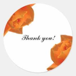 ミニマユニークリストバラフローラフェミニンオレンジ ラウンドシール