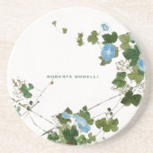 ミニマユニークリストフローラ名リトグラフエレガント コースター (正面)