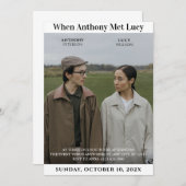 ミニマユニークリスト写真結婚の 招待状 (正面/裏面)