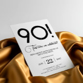 ミニマユニークリスト日付を保存90誕生日 招待状