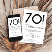 ミニマユニークリスト日付70誕生日を保存 招待状