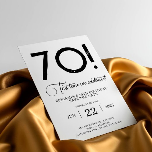 ミニマユニークリスト日付70誕生日を保存 招待状