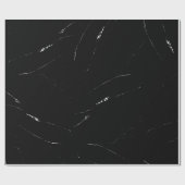 ミニマユニークリスト白黒ピンストライプ大理石 ラッピングペーパー (フラット)