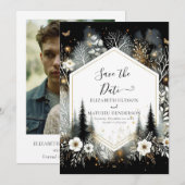 ミニマユニークリスト・エンチャント結婚ド・フォレスト セーブザデート (正面/裏面)