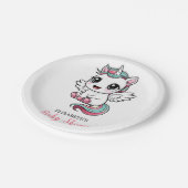 ミニマユニークリストUnicorn赤ちゃんシャワー ペーパープレート (アングル)