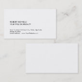 ミニマユニークリ標準サモダンイズ白黒 名刺 (正面/裏面)