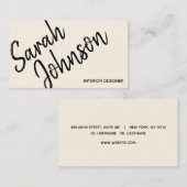 ミニマリエレガントストの黒いカリグリームマット 名刺 (正面/裏面)