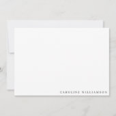 ミニマリエレガントストブラックタイポグラフィパーソナライズされた ノートカード (正面)