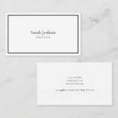 ミニマリエレガントスト向け白黒名刺 名刺 (正面/裏面)