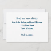 ミニマリエレガントスト引っ越しました発表写真 案内状 (裏面)