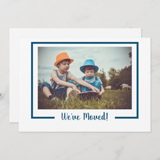 ミニマリエレガントスト引っ越しました発表写真 案内状 (正面/裏面)