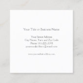 ミニマリエレガントスト金ゴールドフェザー名刺 スクエア名刺 (裏面)